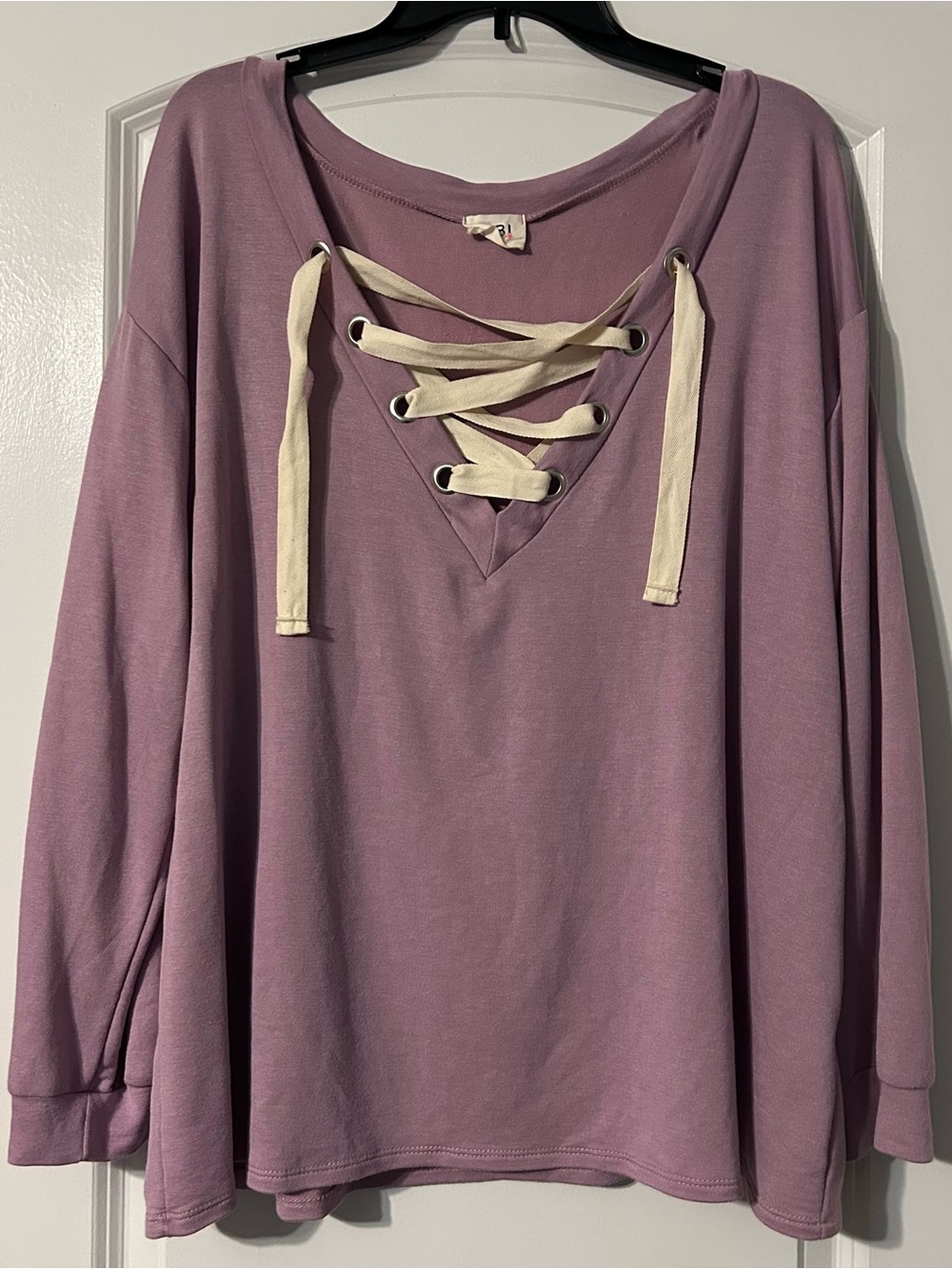 Boxy Lace Up Top